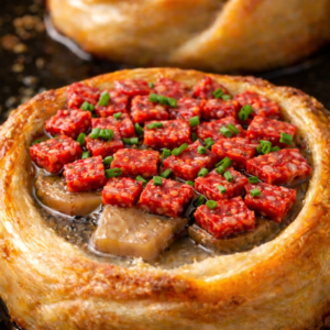 Bocatas de Hojaldre con Champiñones y Sopresata - 12 piezas