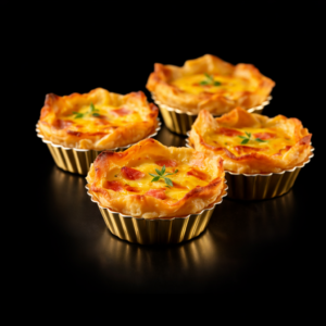 Mini Quiches de Jamón y Queso - 3 piezas
