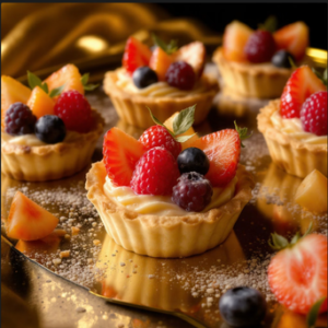 Mini Tartaletas de Fruta con Crema Pastelera - 3 piezas